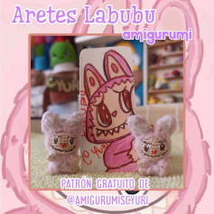 Patrón de Amigurumi: Lindos Aretes Labubu para Crear
