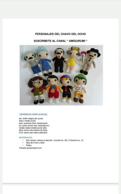 Patrón de Amigurumi: Personajes del Chavo del Ocho con Instrucciones Detalladas