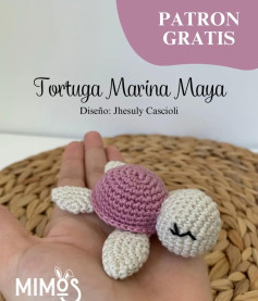 Patrón de Amigurumi: Tortuga Marina Maya Gratis para Tejedores