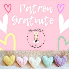 Patrón de corazones tejidos a crochet, descarga gratuita y fácil de seguir