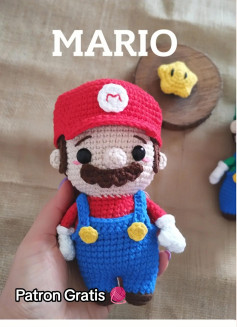 Patrón de crochet de Mario en amigurumi para principiantes