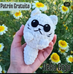 Patrón de crochet gratis: Amigurumi gato con gafas en el jardín