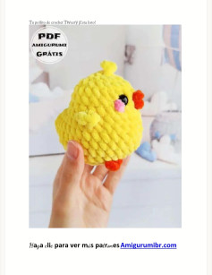 Patrón de crochet gratis para amigurumi de pollito adorable