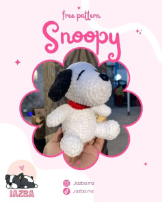 Patrón de crochet gratis para hacer un muñeco de Snoopy