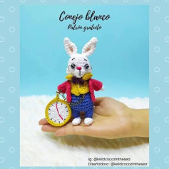 Patrón de crochet gratis para un conejo blanco elegante