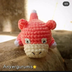 Patrón de crochet gratuito para crear un adorable Slowpoke