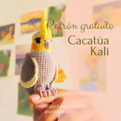 Patrón de crochet gratuito para crear una cacatúa realista