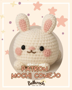 Patrón de crochet para amigurumi conejo adorable y fácil de seguir