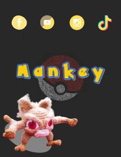 Patrón de crochet para crear un amigurumi de Mankey