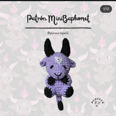 Patrón de crochet para crear un Mini Baphomet adorable y único