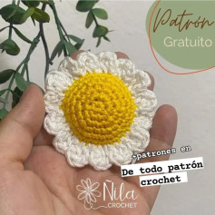 Patrón de ganchillo gratuito para margarita a crochet fácil y rápido