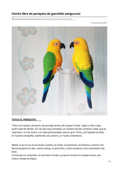 Patrón de ganchillo para crear un colorido periquito amigurumi con instrucciones detalladas