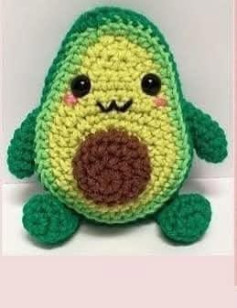 Patrón de ganchillo para hacer un adorable aguacate amigurumi