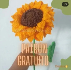 Patrón de Girasol en Crochet: Crea tu Propia Flor con Este Diseño Fácil