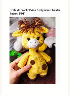 Patrón de jirafa amigurumi de ganchillo para principiantes, descarga gratuita.