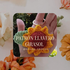 Patrón de llavero de girasol a crochet: instrucciones detalladas