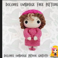 Patrón de Muñeca Amigurumi de Dolores Umbridge Gratis