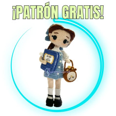 Patrón de muñeca amigurumi inspirado en La Bella y la Bestia