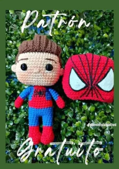 Patrón de muñeco de superhéroe de crochet, fácil de seguir y gratuito.