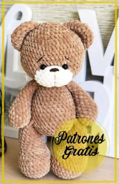 Patrón de Oso de Peluche de Ganchillo Gratis para Amigurumi