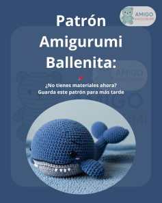 Patrón detallado para crear un adorable amigurumi de ballena azul
