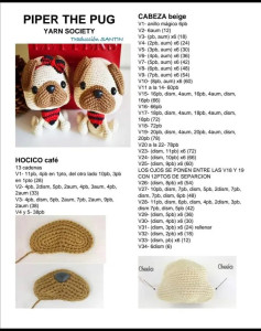 Patrón Detallado para Crear un Pug de Crochet Adorable