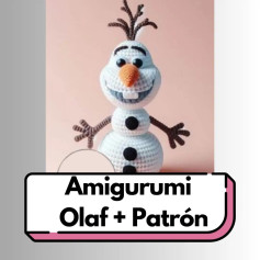 Patrón detallado para tejer un muñeco de nieve amigurumi
