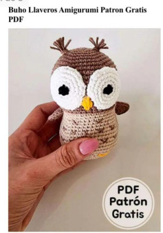 Patrón gratuito de amigurumi búho en formato PDF