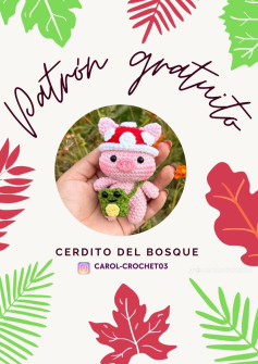 Patrón gratuito de amigurumi: Cerdito del bosque adorable