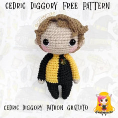 Patrón gratuito de amigurumi de Cedric Diggory para los fanáticos de Harry Potter