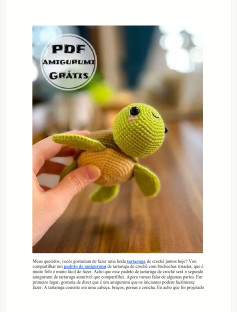 Patrón gratuito de amigurumi de tortuga de ganchillo fácil de seguir