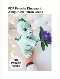 Patrón Gratuito de Amigurumi: Dinosaurio de Peluche Paso a Paso