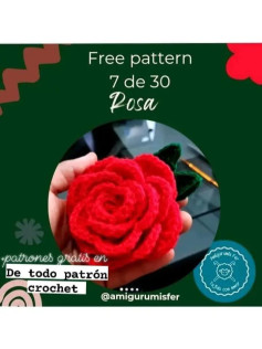 Patrón gratuito de crochet para hacer una rosa hermosa