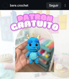 Patrón gratuito para crear un adorable monstruo de crochet en colores vibrantes