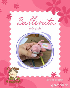 Patrón gratuito para hacer un amigurumi de ballena rosada