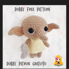 Patrón gratuito para tejer amigurumi de personaje con orejas grandes