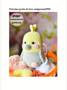 Patrón gratuito para tejer un loro amigurumi encantador en PDF