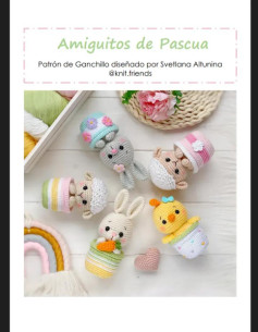 Patrones de amigurumis de Pascua: conejos, pollitos y corderos adorables