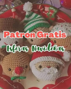 Patrones gratuitos para hacer esferas navideñas de ganchillo
