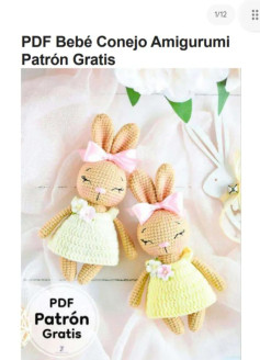 PDF Conejo Bebé Amigurumi: Patrón Gratis para Tejido a Crochet