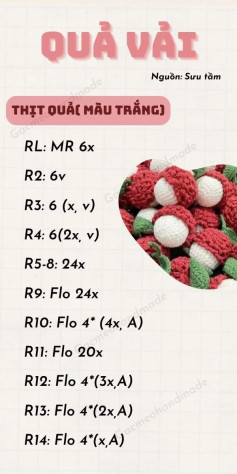 quả vải chart móc