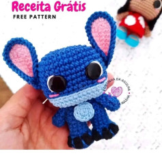 Receita Amigurumi de Personagem Azul com Orelhas Grandes