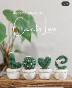 Receita de Amigurumi: Crie Cactos Love Com Charme Artesanal