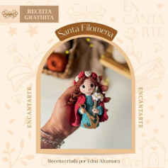 Receita de Amigurumi: Santa Filomena em Crochê