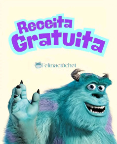 Receita de Crochê do Monstro Azul com Instruções Detalhadas
