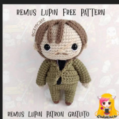 Remus Lupin Amigurumi: Patrón de Tejido Gratis para Descargar