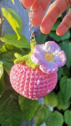 strawberry with flower