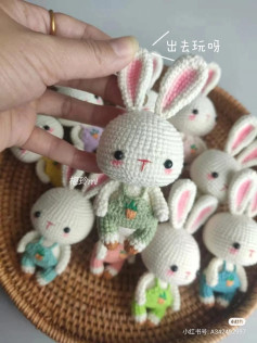 thỏ cute chart móc len
