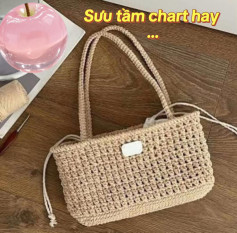 Túi xách đan móc tay đơn giản cho người mới bắt đầu