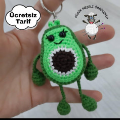 Ücretsiz Amigurumi Avokado Anahtarlık Tarifi